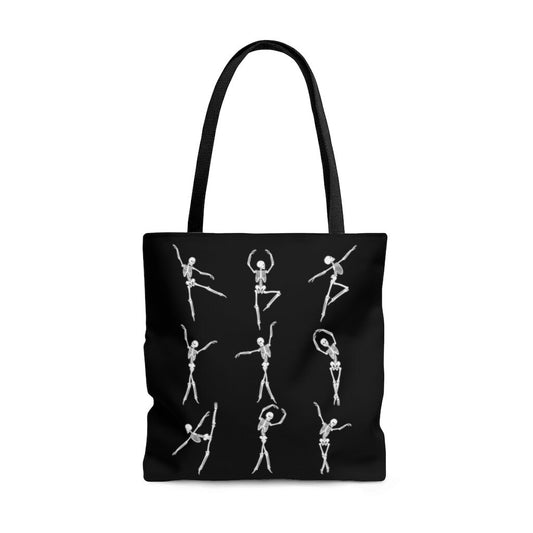 Dancing Skeletons Tote Bag | Skeleton Coffee Bag | Spooky Season Bag | Trick Or Treat Bag | Halloween Candy Bag | Halloween Eco Tote