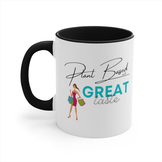 Plant Based with Great Taste Mug | Vegan Mug | Vegetarian Mug | Gift For Vegan | Funny Vegan Cup | Plant Based Mug | Powered By Plants