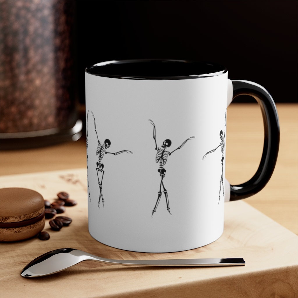 Dancing Skeleton Mug | Skeleton Coffee Mug | Spooky Season Mug | Trick Or Treat Mug | Halloween Coffee Cup | Halloween Mugs | Coffee