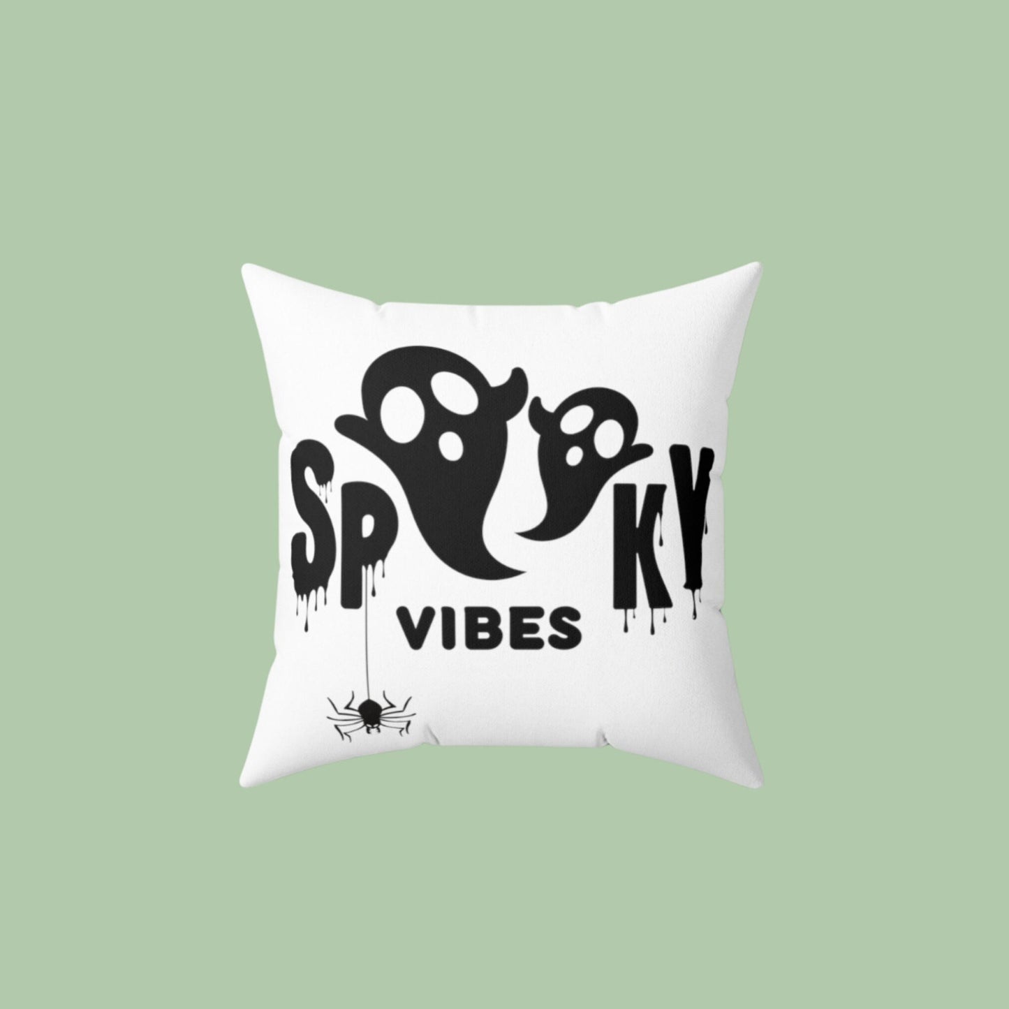 Spooky Vibes Pillow and Cover | Halloween Pillow | Ghost Pillow | Halloween Decor | Halloween Home Decor | Halloween Cushion