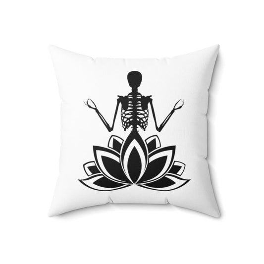 Yoga Skeleton Pillow | Halloween Pillow | Halloween Home Decor |  Halloween Skeleton Yoga | Spooky Season | Tis The Season | Creepy Pilates