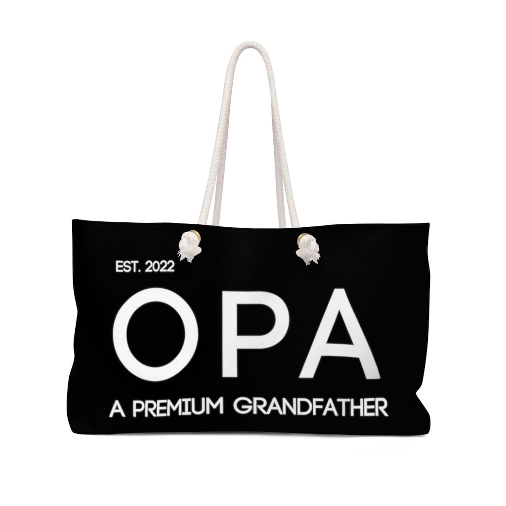 Custom OPA Weekender Bag | Custom OMA Bag | Personalized Grandparent Bag | Custom Grandparent Gift | Opa Gift | Oma Gift | Birth