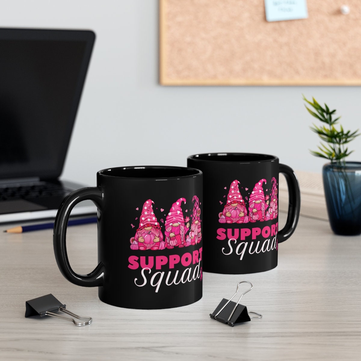 Breast Cancer Gnome Mug | Cancer Coffee Cup | Gift for Cancer Survivor | Fuck Cancer | Just Cure It | Cancer Coffee Mug | Breast Cancer Sux