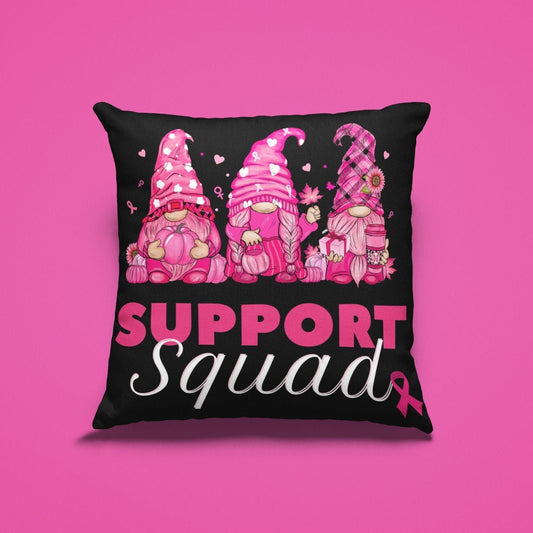 Breast Cancer Gnome Pillow | Cancer Pillow | Gift for Cancer Survivor | Fuck Cancer | Just Cure It | Pink October | Breast Cancer Survivor