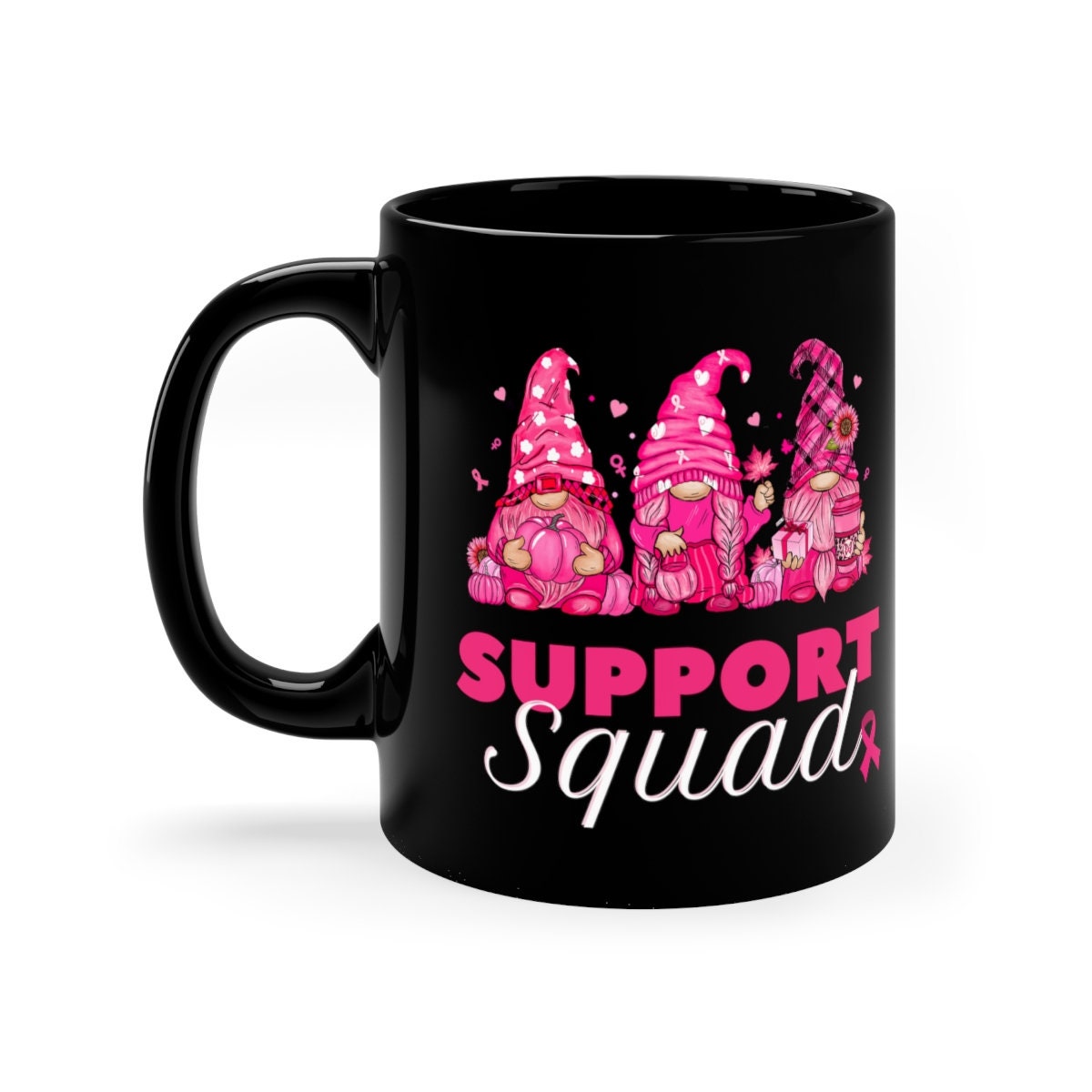 Breast Cancer Gnome Mug | Cancer Coffee Cup | Gift for Cancer Survivor | Fuck Cancer | Just Cure It | Cancer Coffee Mug | Breast Cancer Sux