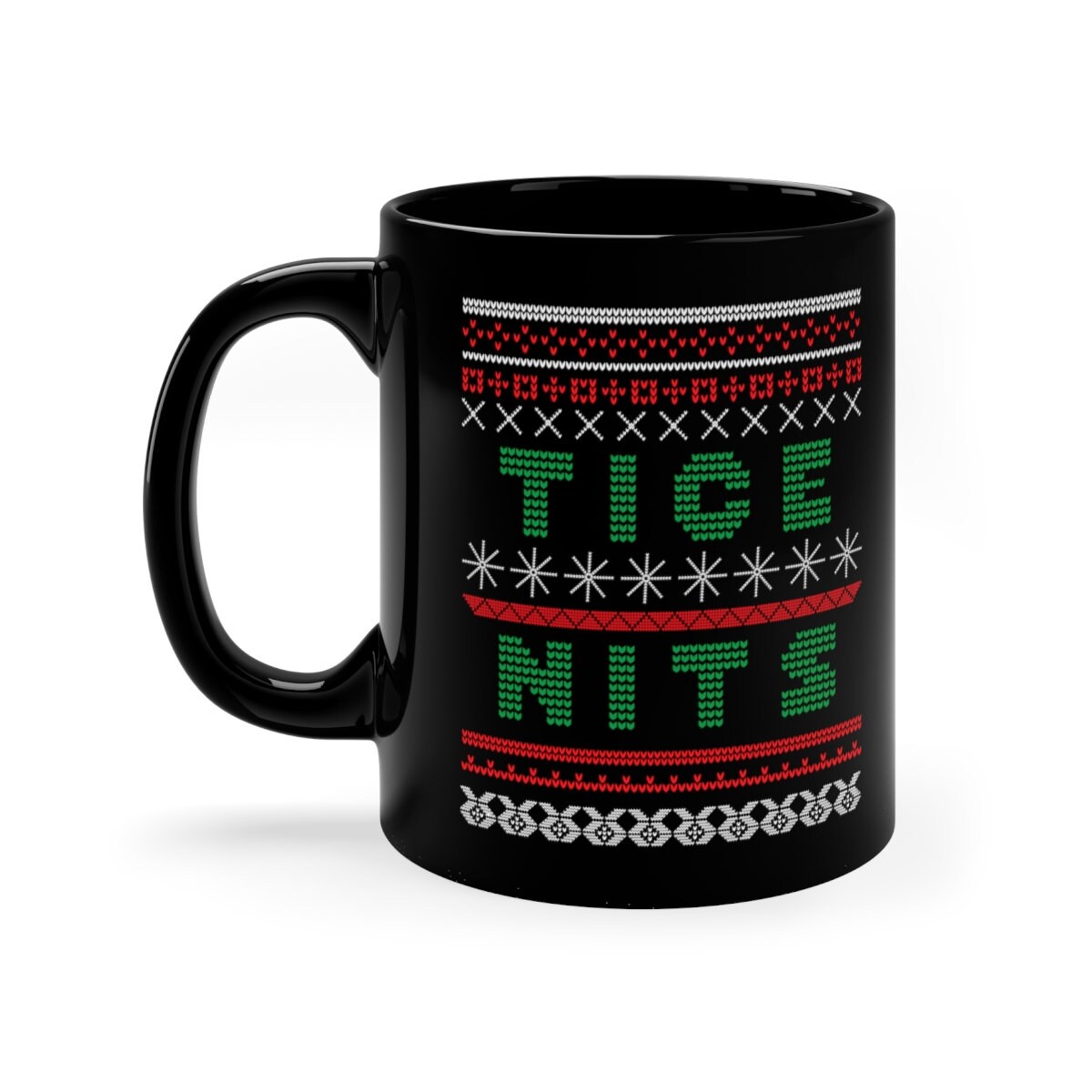 Tice Nits Ugly Christmas Sweater Mug |Funny Ugly Xmas Sweater Mug | Funny Xmas Cup | Funny Holiday Gift For Friend | Funny Christmas Mug